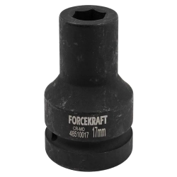 Головка ударная глубокая 1'', 17мм (6гр.) FORCEKRAFT FK-48510017