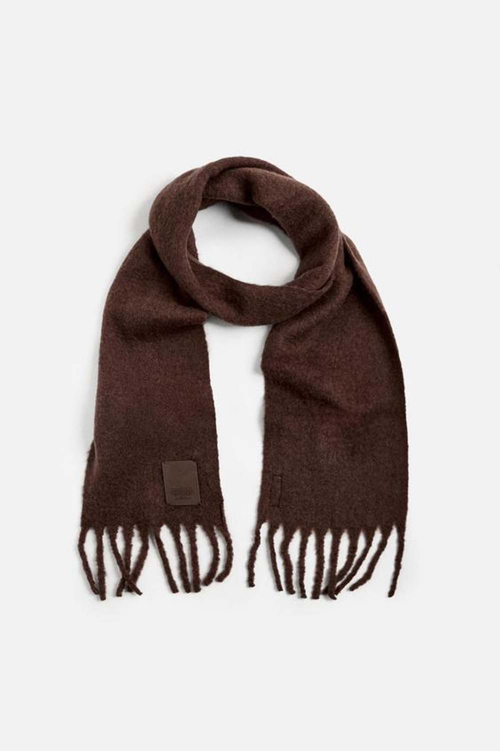 ZARA ШАРФ С РЕЛЬЕФНЫМ УЗОРОМ, БАКЛАЖАНОВЫЙ