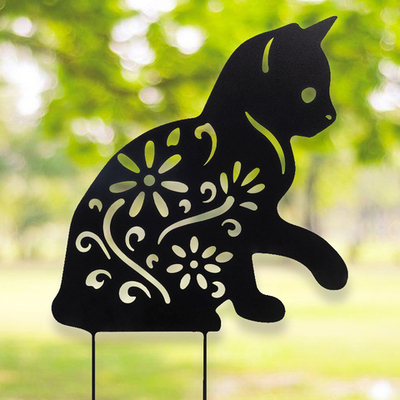 Декорация садовая "Котенок" 24*30см, металл