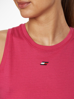 Женский топ теннисный Tommy Hilfiger Performance Mesh Racer Tank - Фиолетовый