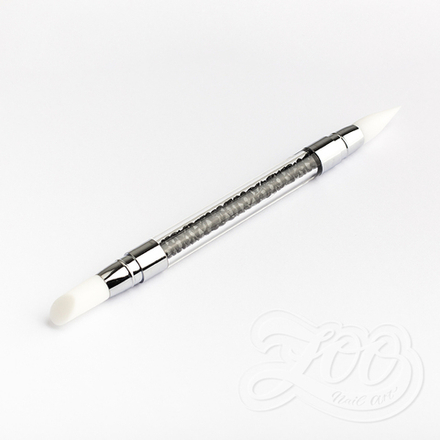 Силиконовая кисть двусторонняя конус/скошенный овал Zoo