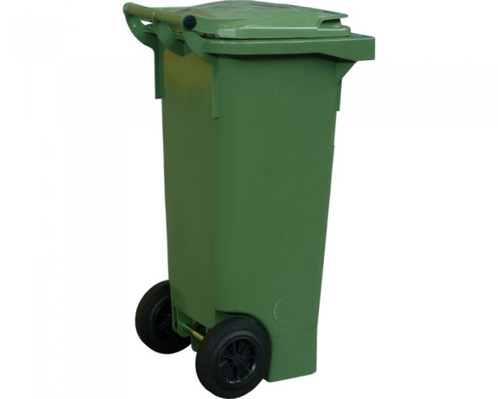 Бак д/мусора на колесах 80л, зеленый 0128