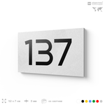 Номер на дверь 137, табличка на дверь для офиса, квартиры, кабинета, аудитории, склада, белая 120х70 мм, Айдентика Технолоджи