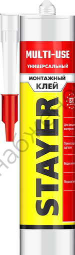 STAYER 280 мл, белый, Универсальный монтажный клей, PROFESSIONAL (41321)
