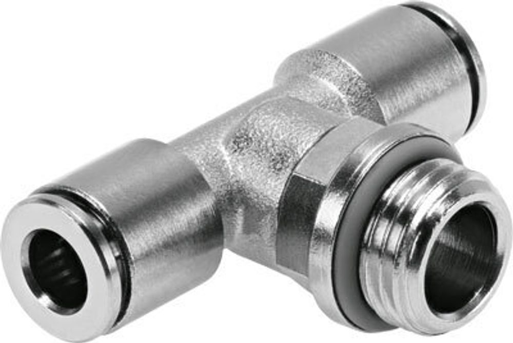 NPQH-T-M5-Q6-P10 Тройник с цанговым зажимом и резьбой