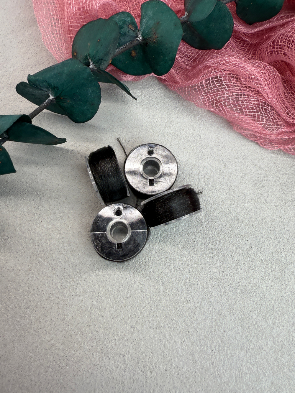 Нитки для оплетки проволоки, полиэстер, №25 Черный