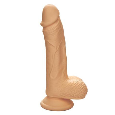 Телесный фаллоимитатор Dual Density Silicone Studs - 17,75 см. (Цвет: телесный)