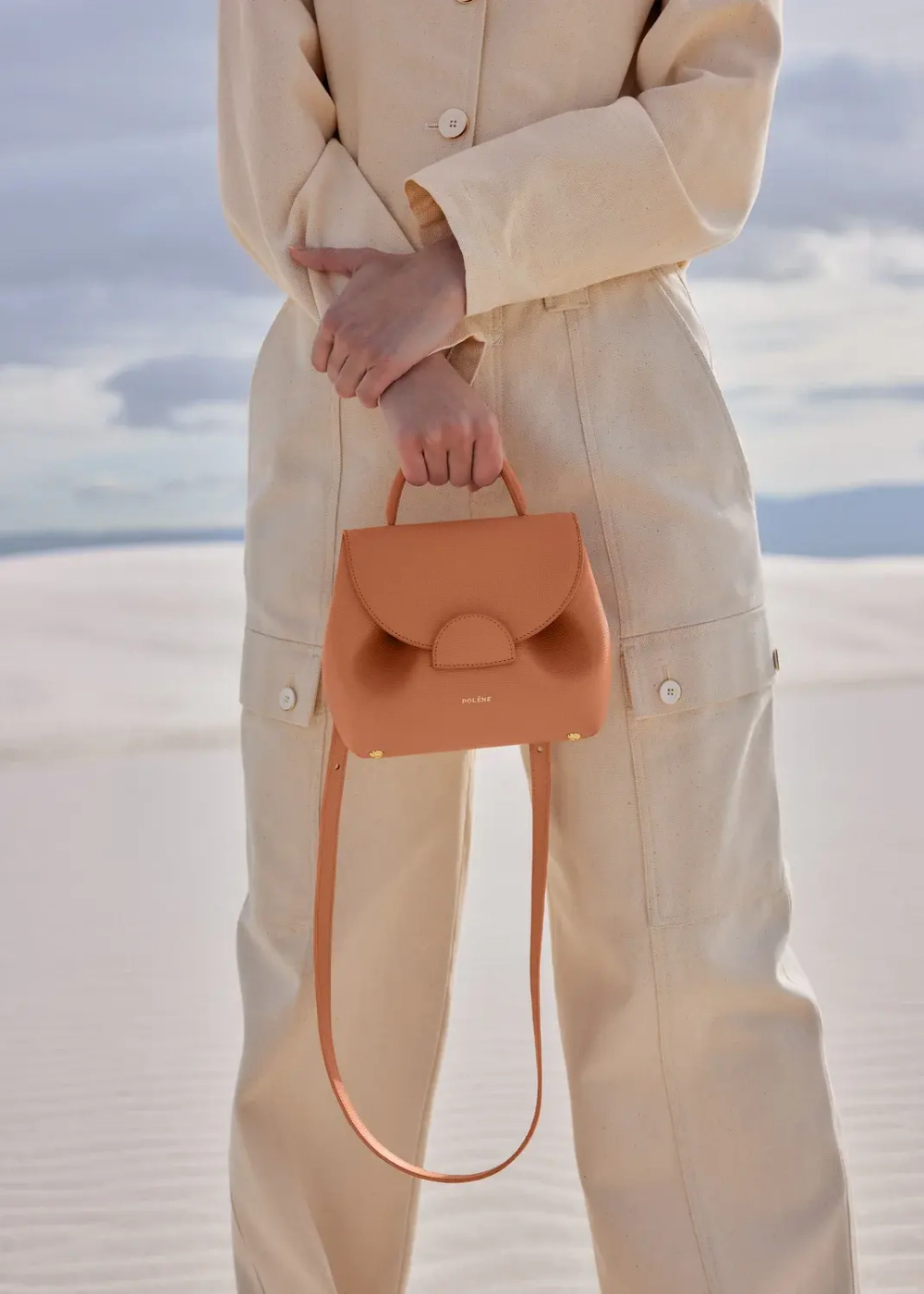 POLENE СУМКА NUMERO UN NANO, ПЕРСИКОВЫЙ