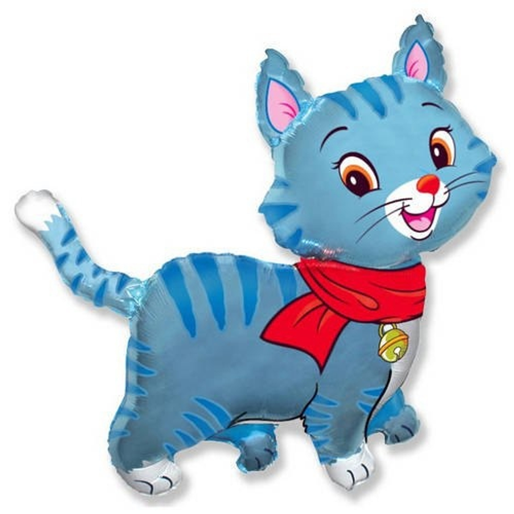 Любимый котенок, синий