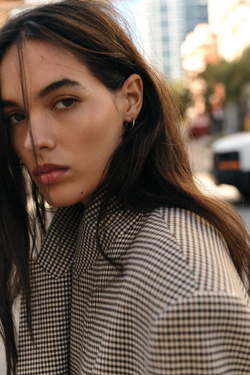 ZARA ДВУБОРТНЫЙ БЛЕЙЗЕР ОВЕРСАЙЗ, ЧЕРНЫЙ/ЗЕЛЕНЫЙ