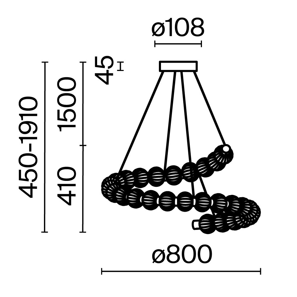 Подвесной светодиодный светильник Maytoni Amulet MOD555PL-L35G3K