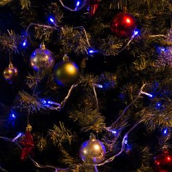 ULD-S0500-050-DTA BLUE IP20 Гирлянда светодиодная с контроллером. 5м. 50 светодиодов. Синий свет. Провод прозрачный. ТМ Uniel