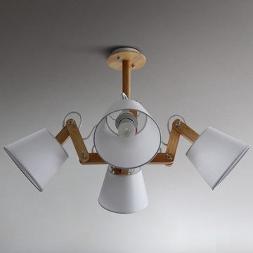 Деревянная люстра трансформер MECHANIC