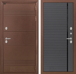 Дверь с терморазрывом входная Лабиринт Термо Лайт 22 Графит софт