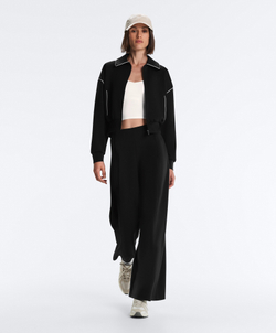 Oysho Куртка с эффектом неопрена без капюшона, черный