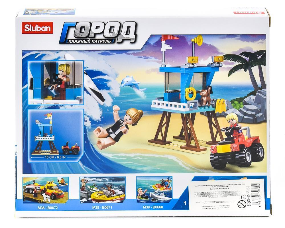 Конструктор блочный Слубан Город: Спасательная вышка 119. коробка