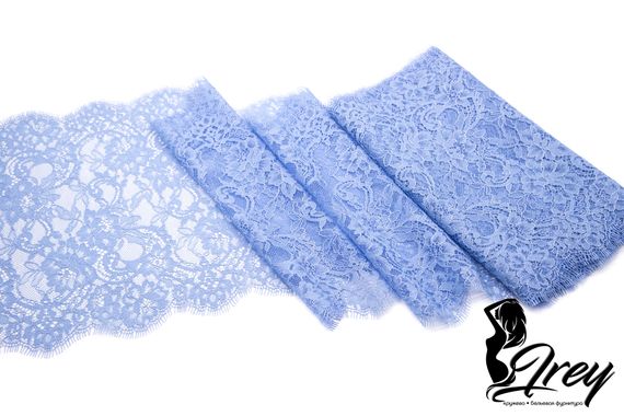 01-45 Кружево шантильи 24 см, голубой 3090