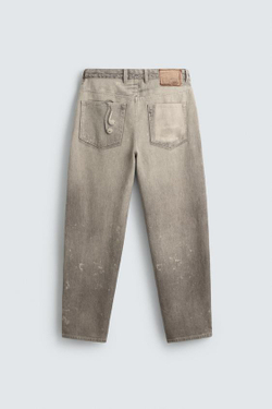 ZARA БРЮКИ С ПРИНТОМ LLAVEROS, ЦВЕТ ЛЬДА