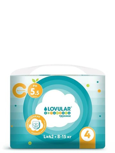 Трусики Lovular Витаминка L (8-15 кг) 42 шт