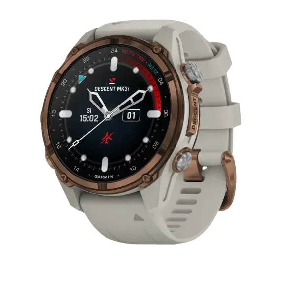 Descent Mk3i 43 мм, титановый, бронзовый безель PVD, серый силиконовый ремешок