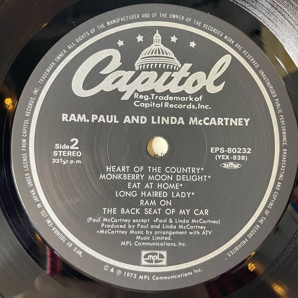 Винтажная виниловая пластинка LP Paul and Linda McCartney Ram (Japan 1975) (No Obi) Dear Boy