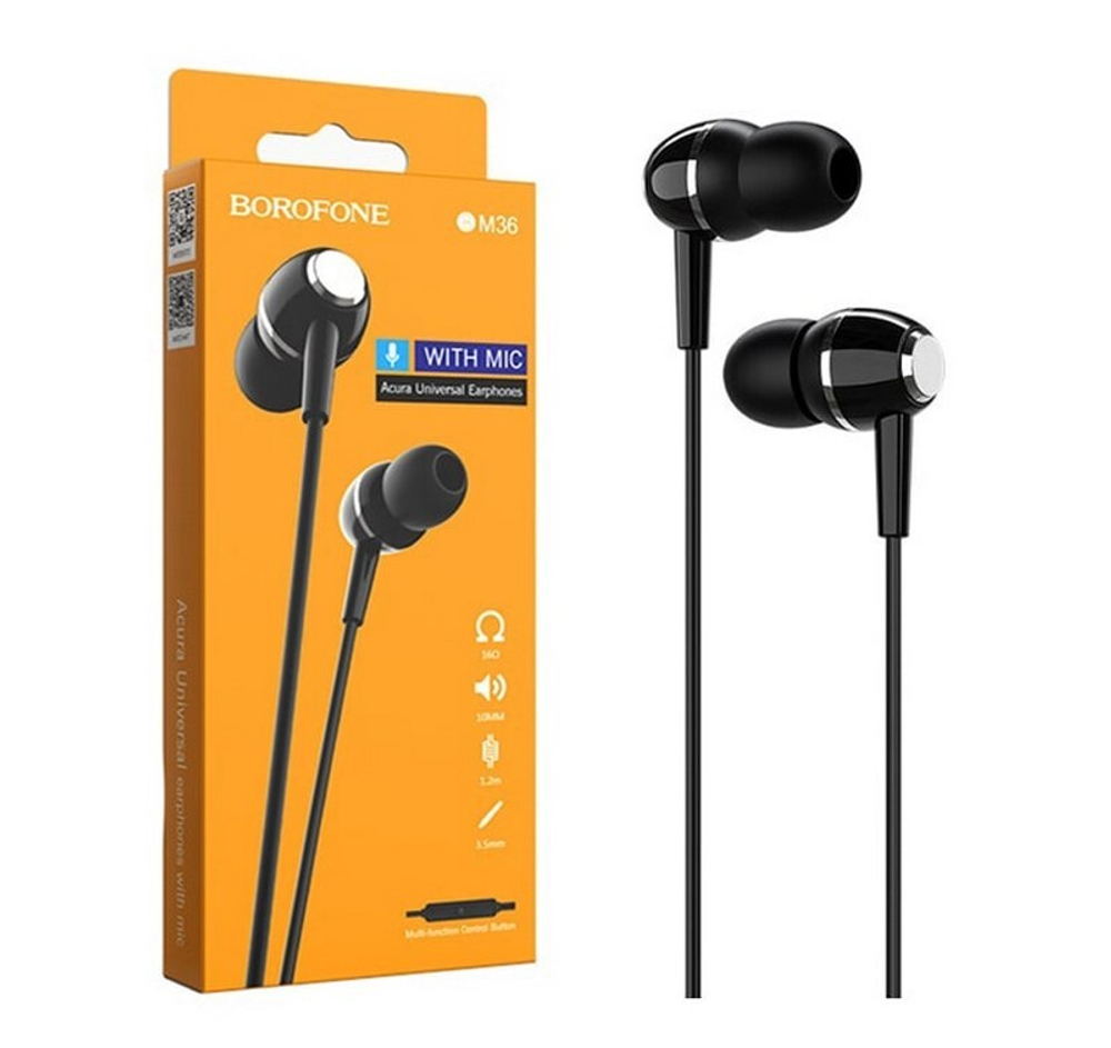 Наушники с микрофоном BOROFONE BM36 (черный)