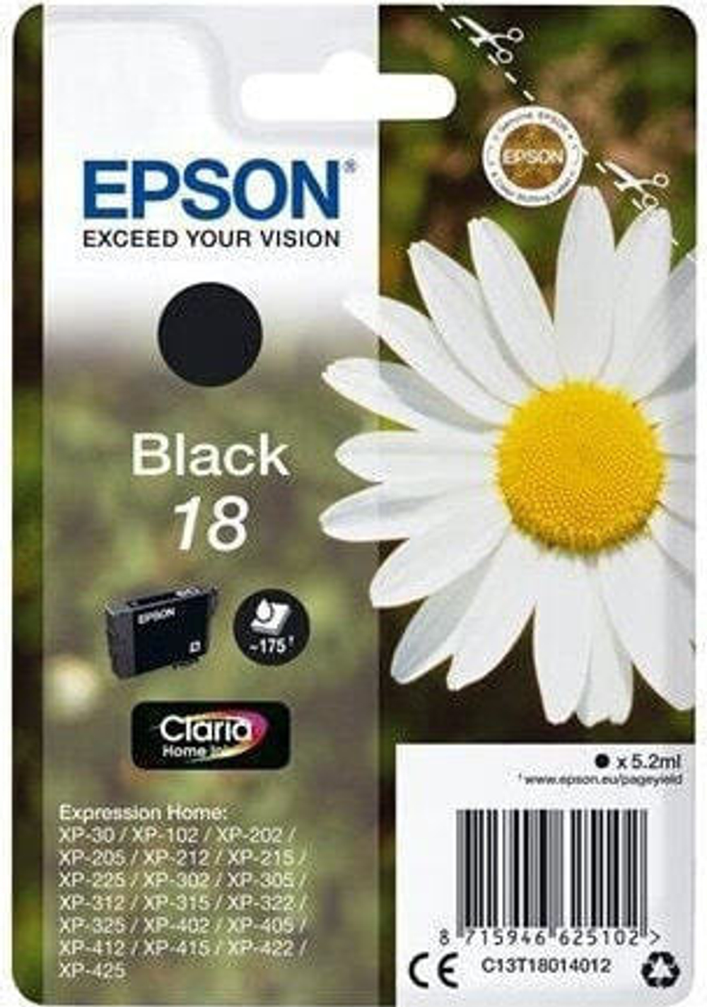 Картридж струйный Epson T18 C13T18014012 Noir
