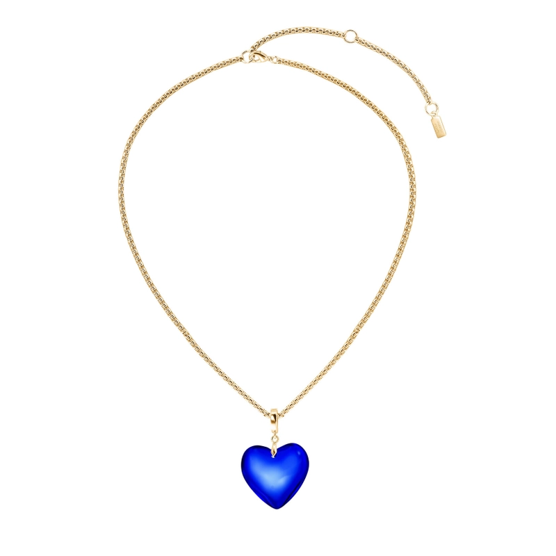 Колье Одинокое сердце (синий)