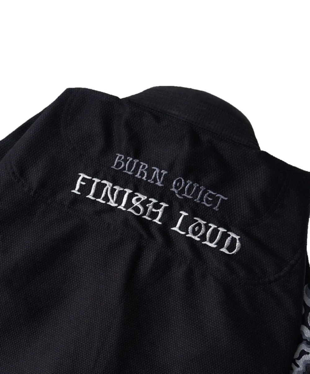 Кимоно All-Around Burn Quiet. Finish Loud. In Black