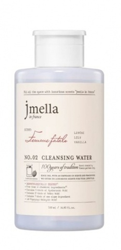 JMELLA  Очищающая вода "Личи, лилия, ваниль"- IN FRANCE FEMME FATALE CLEANSING WATER, 500 мл