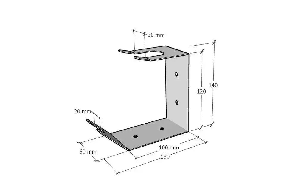 Металлический настенный держатель для краскопульта