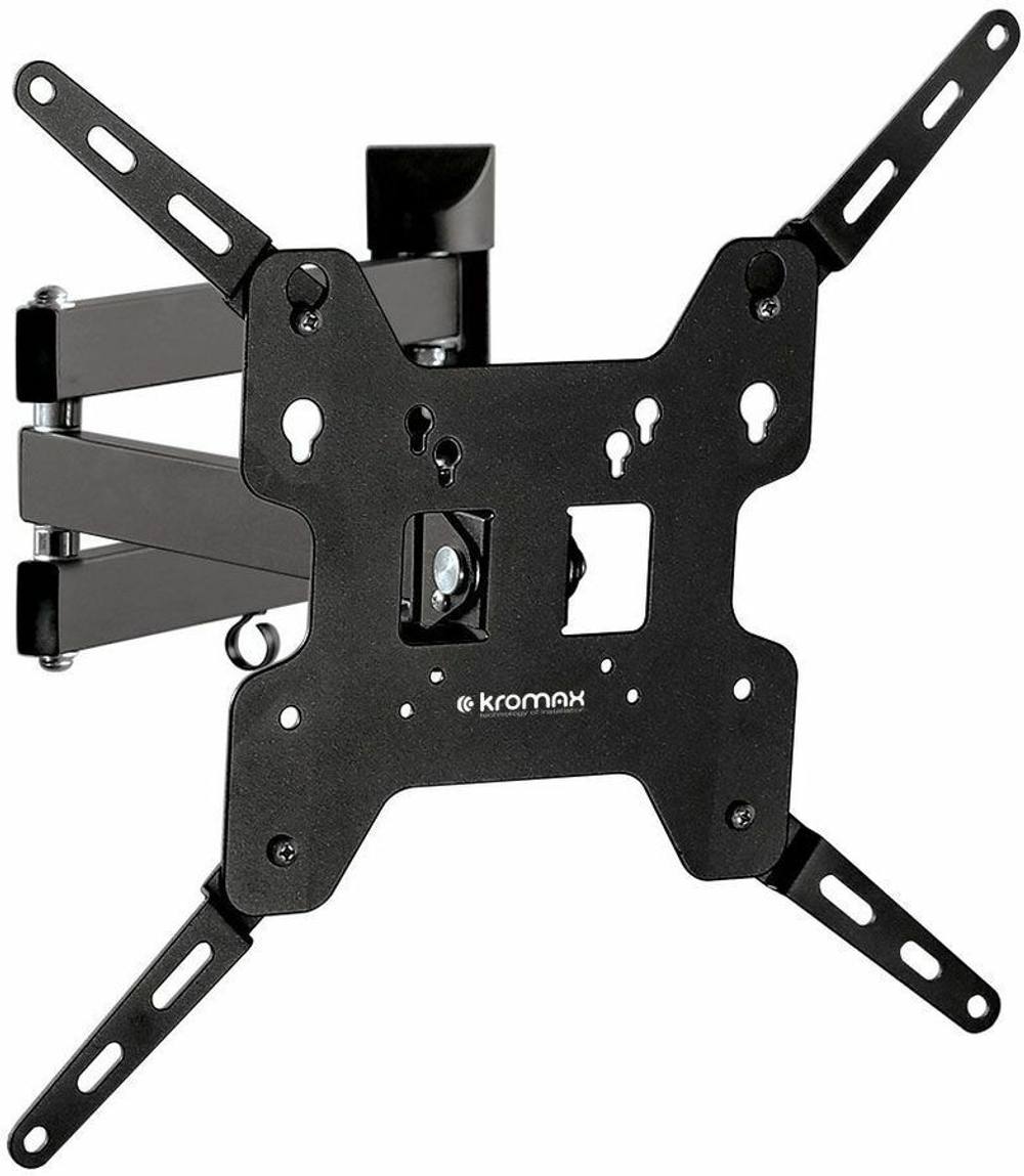 Кронштейн для телевизора Kromax OPTIMA-408 черный 22"-65" макс.30кг настенный поворотно-выдвижной и наклонный (28012)