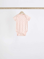 Боди с коротким рукавом для малышей Next K79-568, 7 шт., Белый, Розовый