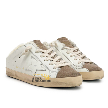 Кеды женские с мехом Golden Goose Superstar