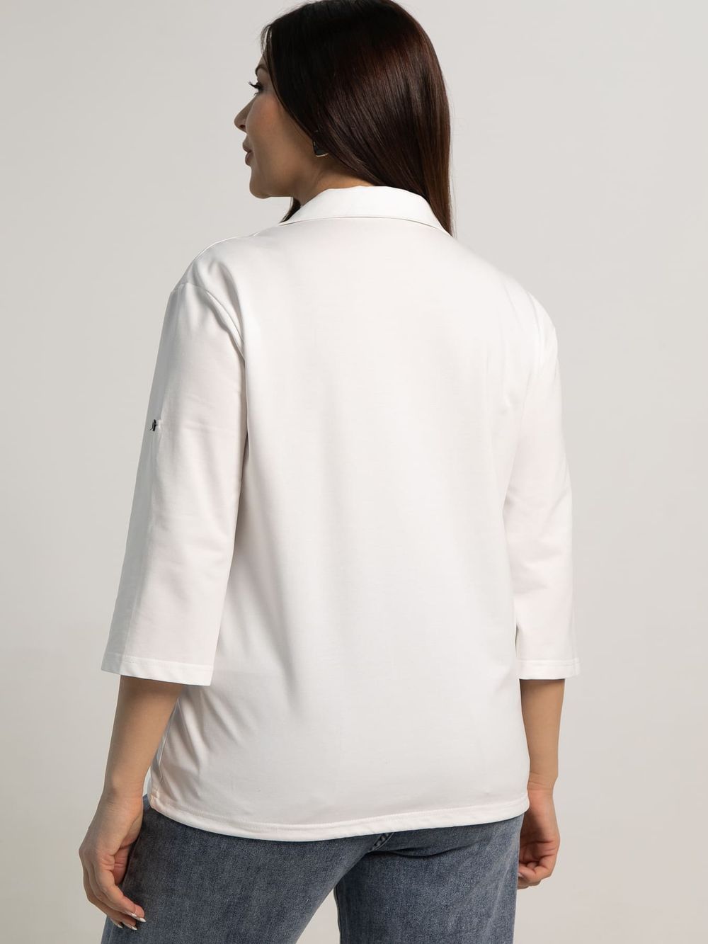 Блуза Оттенки нежности (белая/цветы) Б15712-18М LT Collection