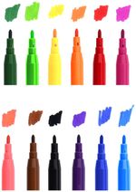 Фломастеры 12 цветов Каляка-Маляка, легкосмываемые