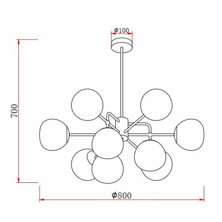 Подвесная люстра Rivoli Geba 4077-309 Б0047339