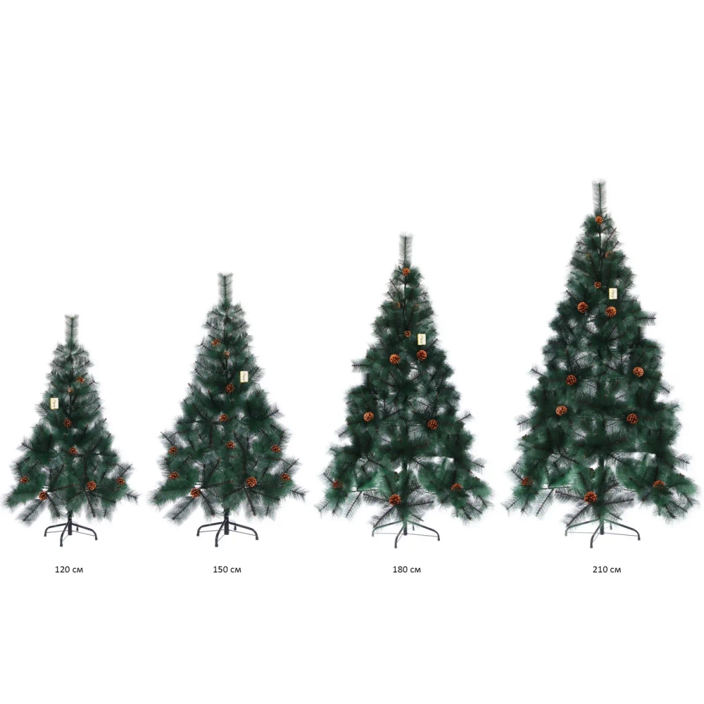 Ёлка «Волшебная шишка» 210 см, леска + шишки (380 веток)