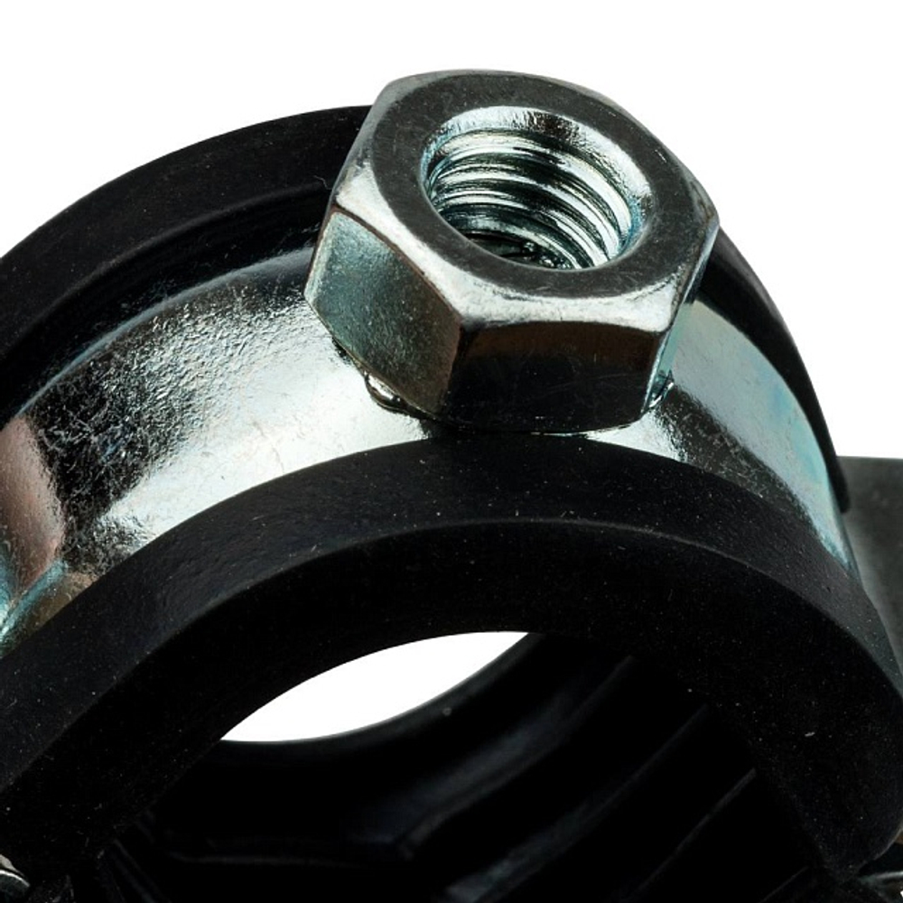 Хомут для труб двухвинтовой STOUT - 3/4" (25-29 мм, шпилька, шуруп и дюбель в комплекте)