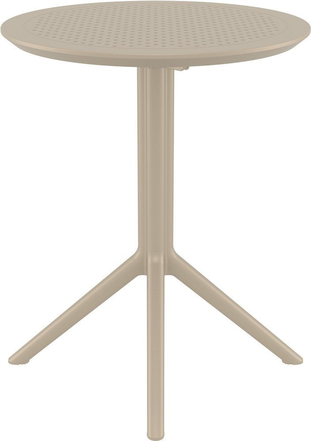 Стол пластиковый складной Siesta Contract Sky Folding Table Ø60, бежевый