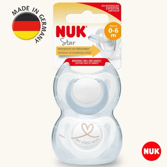 Пустышка Nuk силикон ортодонтическая 2 шт.