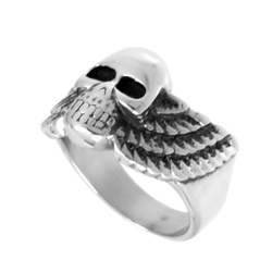 Перстень Череп с крыльями