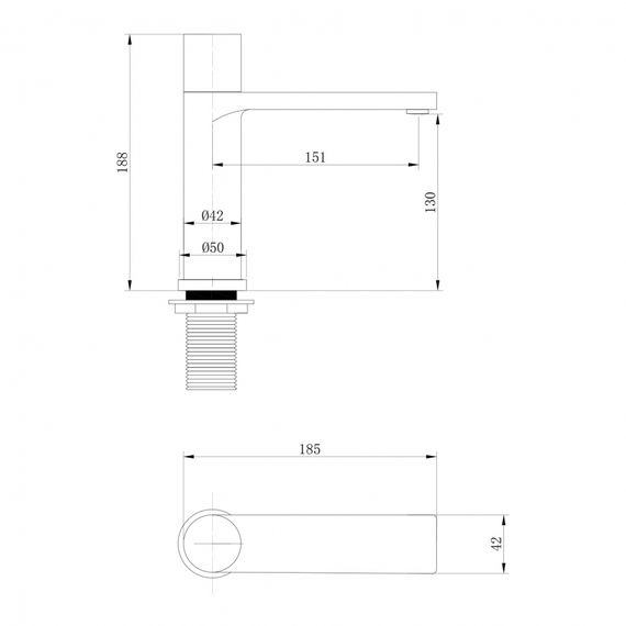 Смеситель ABBER Rund AF8710SP для раковины, сатин