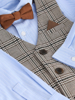 Комплект из четырех предметов для мальчика Next 633-724, Коричневый, Голубой