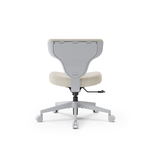 Кресло гибридной посадки FoxGear SHORTZ Fabric, размер 1 (с ноутбучным столиком), светло-серый (FG-SHORTZ-F1-OW)