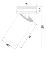 Потолочный светильник Technical C058CL-01W