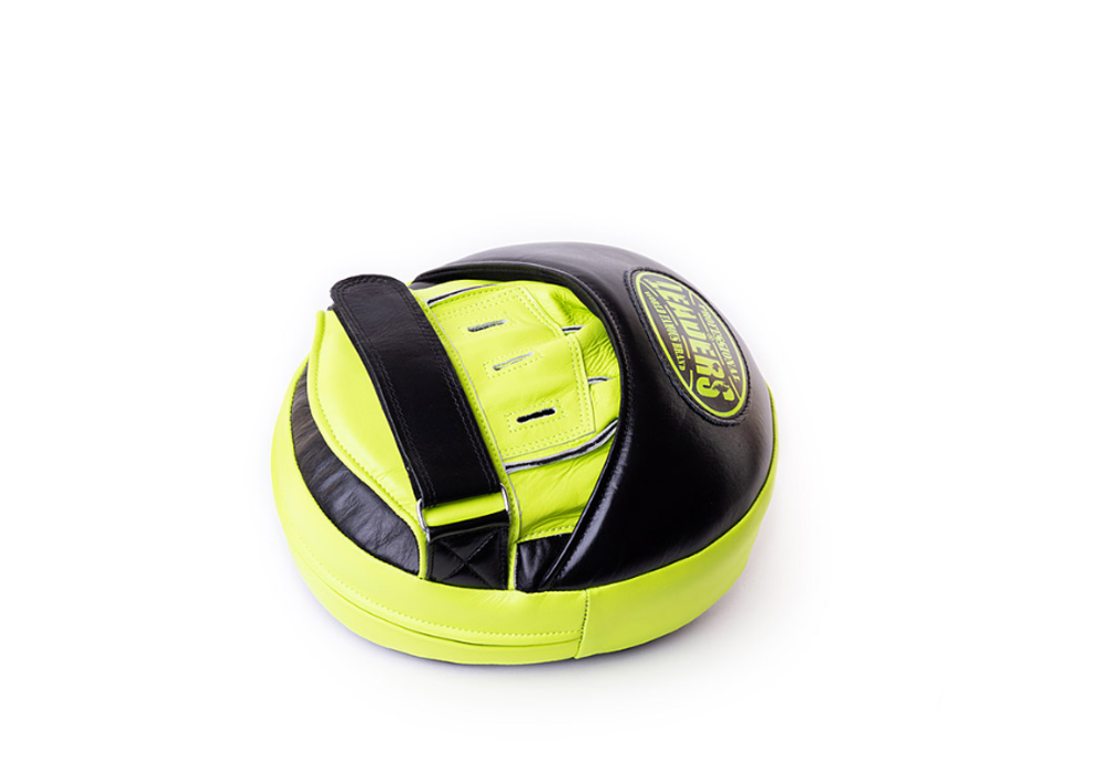 Лапы тренерские LEADERS BIG-AIR BK/GN (ONE, кожа, черный/зеленый)