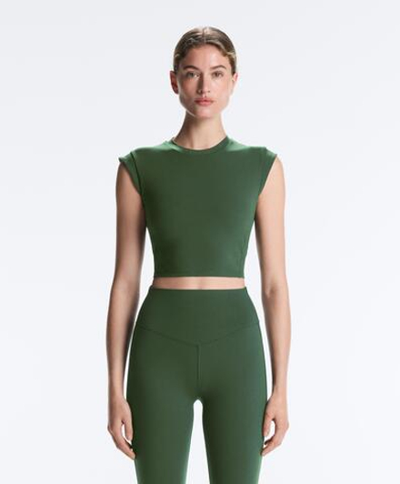 Oysho Топ Evermove без рукавов, зеленый