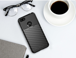 Чехол для Motorola Moto E6 play цвет Black (черный), серия Onyx от Caseport