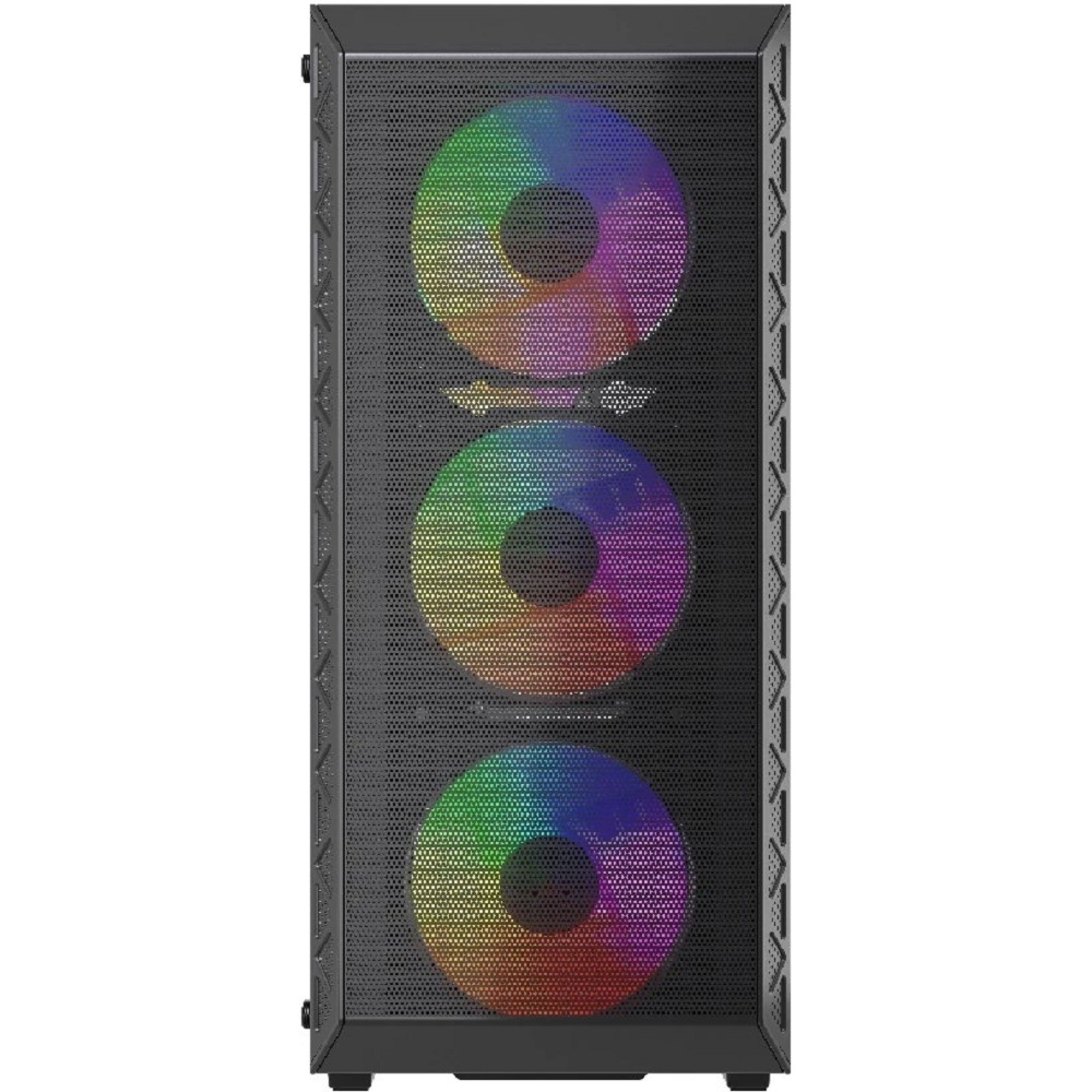 Корпус для компьютера Powercase Корпус Mistral S4B, Tempered Glass, 4x 120mm FRGB Fans, чёрный, ATX (CMSB-L4)